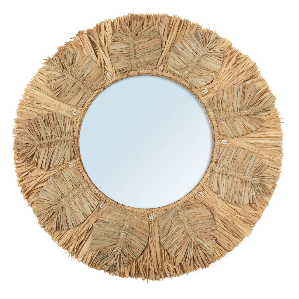 Rafy raffia mirror - Natural - M
