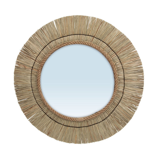 Miroir en herbes Mada - Naturel